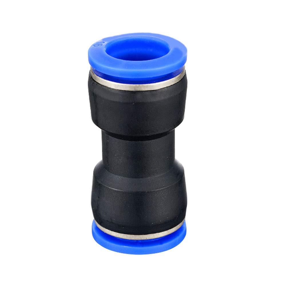 Yoebor Pneumatic Push to Connect Straight Union Coupler 8mm x 8mm OD 10pcs
