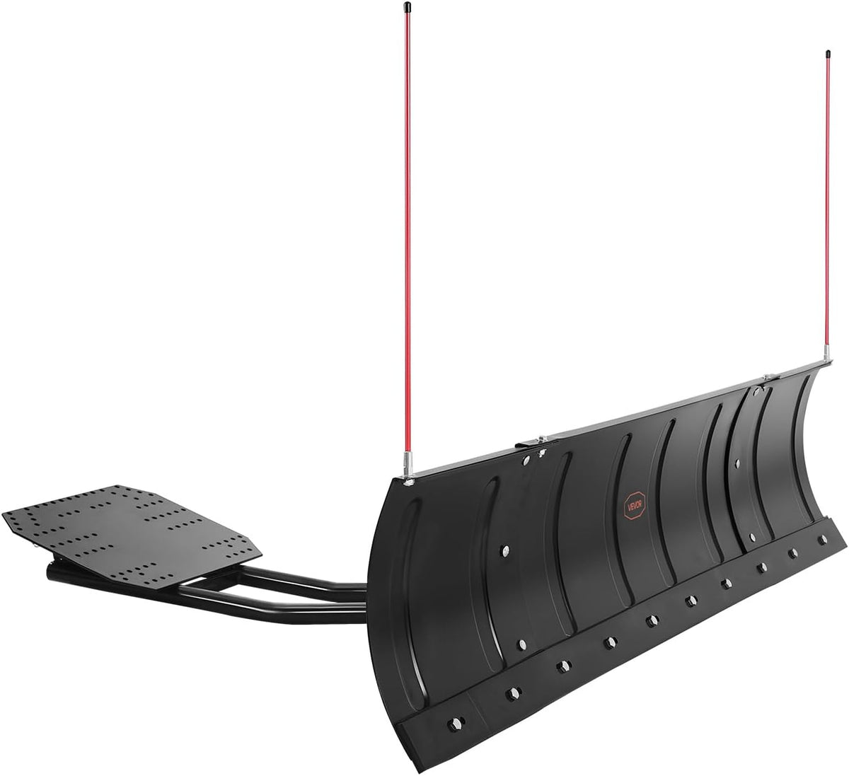 Snow Plow Blade, 43 in/72 in Width Adjustable Snow Plow Kit, Easy to Detach, Universal Mount Plowing Attachment with