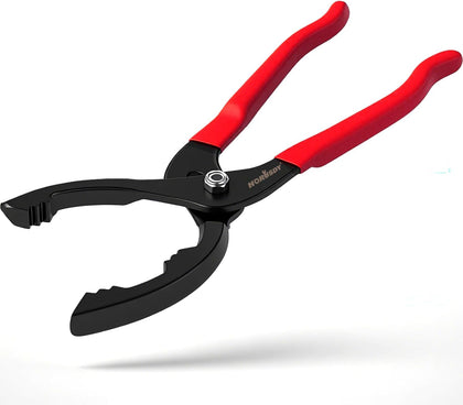 12" Adjustable Oil Filter Pliers, Adjustable Oil Filter Wrench Removal Tool (Red)