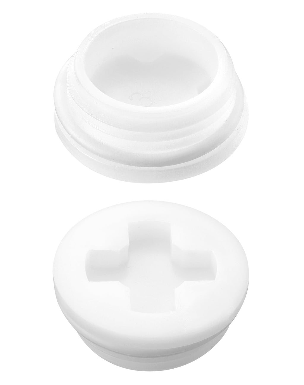 Bung Cap with 2" Thread Size for 55 Gallon Plastic Drums, 24 Pack Poly Buttress Drum Bung, Fine and Coarse Thread