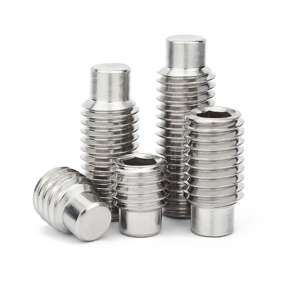 Junter 20pcs M6 x 16mm A2-70 Dog Point Grub Hex Socket Set Screws Metric