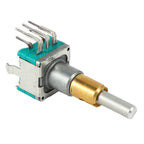 REHOC 5PCS EC11EBB24C03 Dual Axis Encoder with Switch 30 Positioning Number 15 Handle 25mm
