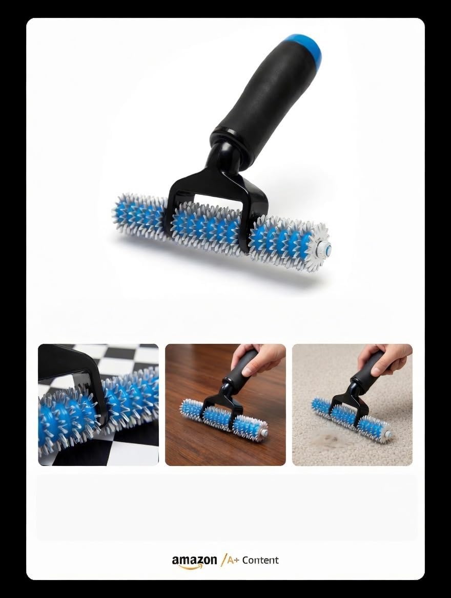 Carpet Seam Roller 6.25 Inch Wide, 19 Star Wheel Teeth - ZY494