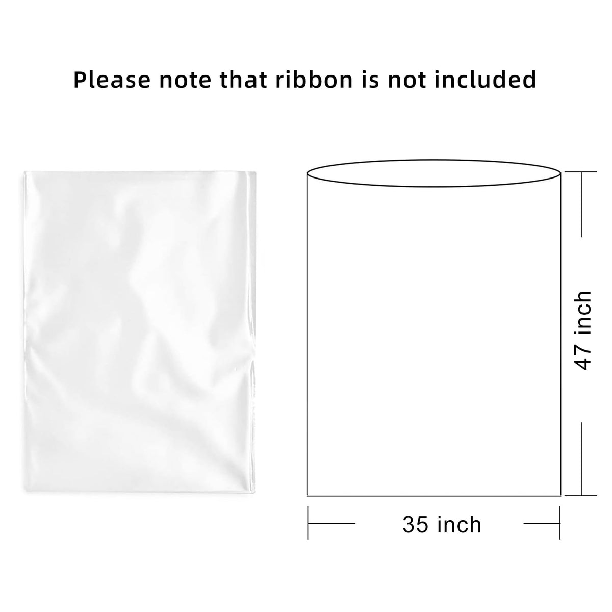 Extra Large Cellophane Bags for Gift Baskets 35x47 Inch 5Pcs