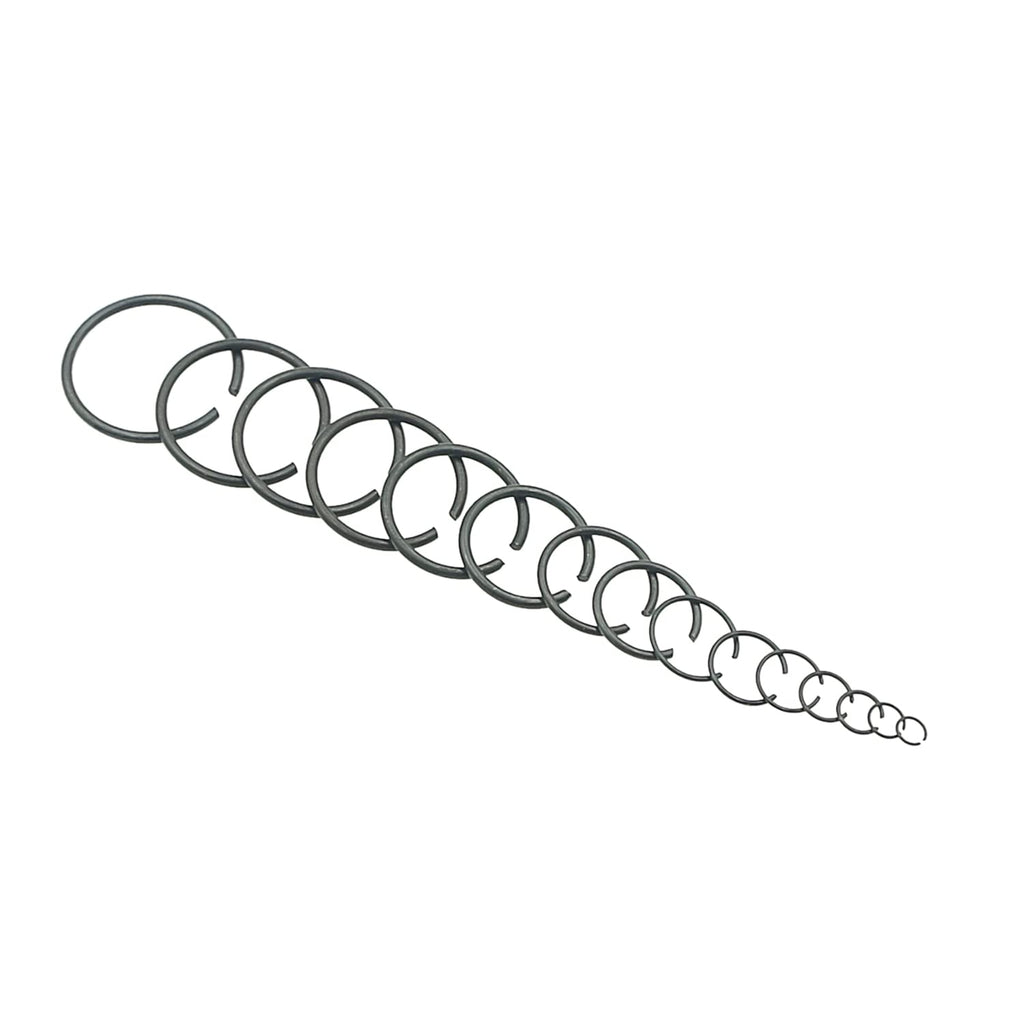 Metric 15-Sizes Round Wire C-Clips External Retaining Rings Kit