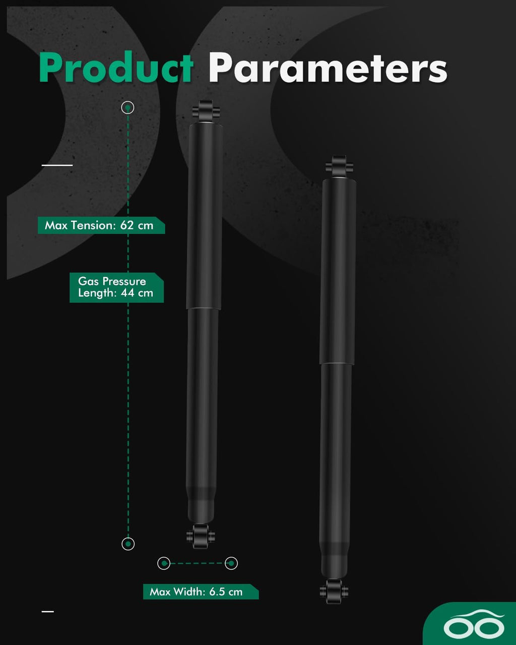 SCITOO Rear Shocks Pair for Jeep Liberty,for Dodge Nitro Shock Absorbers
