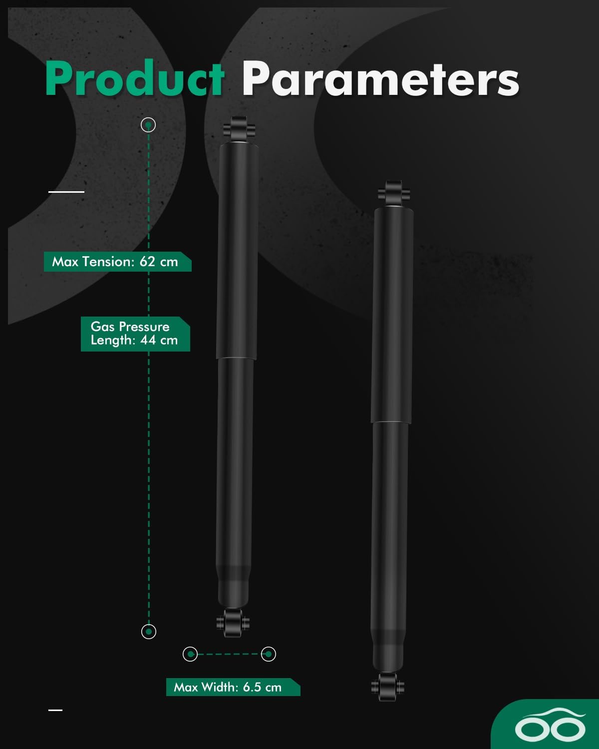 SCITOO Rear Shocks Pair for Jeep Liberty,for Dodge Nitro Shock Absorbers