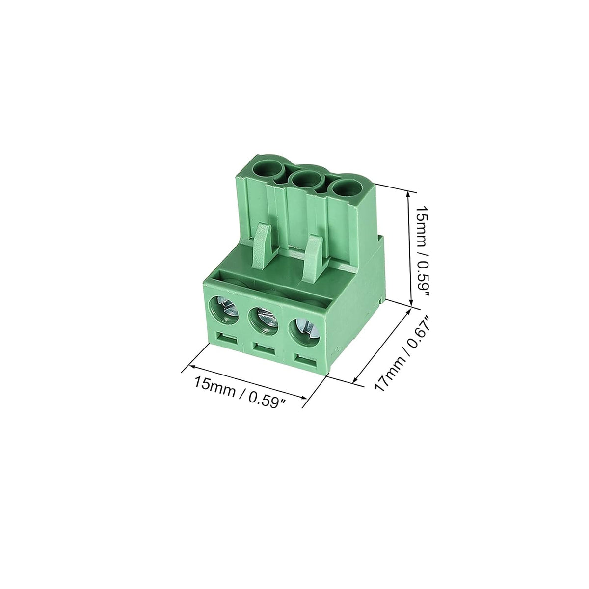 20pcs 3P 5.08mm Angle PCB Screw Terminal Block