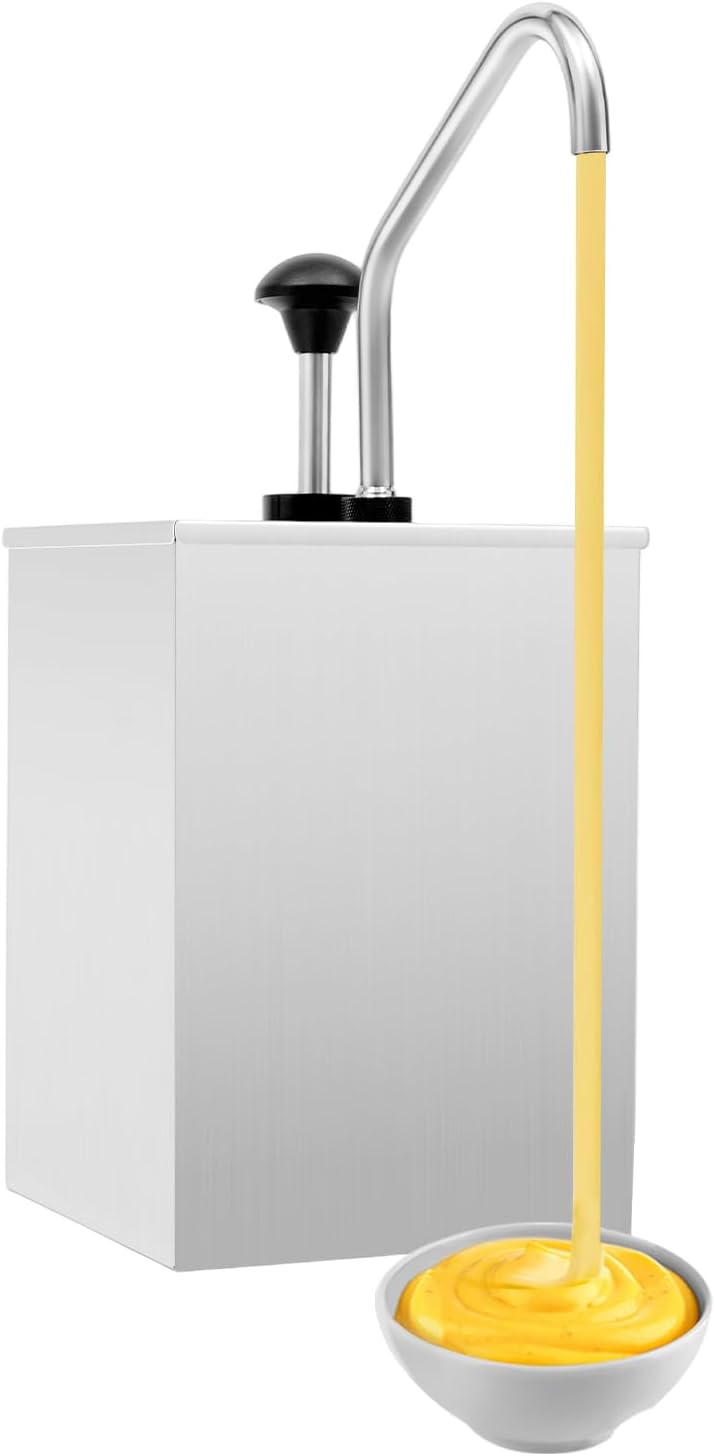 4.2Qt Stainless Steel Sauce Dispenser Pump Single Head Squeeze