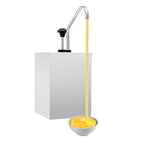 4L Sauce Dispenser, Stainless Steel Condiment Pump Station Single Head Squeeze Soy Sauce Ketchup Mustard Dispenser