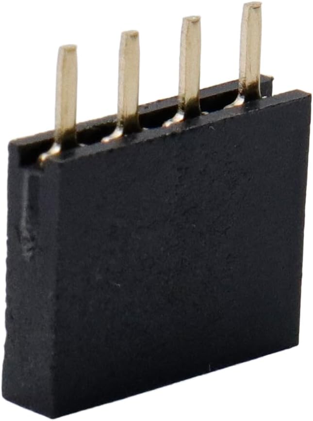 Female PCB Header 100Pcs 4Way 2.54mm Pitch Connector
