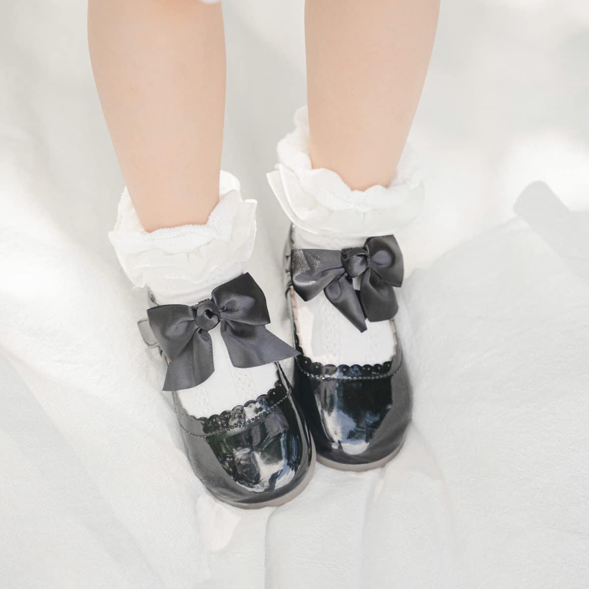 Toddler Little Girl Mary Jane Dress Shoes Ballet Flats for Girl Party School Shoes Bowknot Princess Shoes