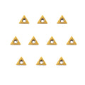 10PCS TCMT110204 Carbide Turning Inserts,TCMT21.51 Insert Tain Coated CNC Lathe Carbide Cutters Inserts, for Lathe Turning Tool Holder Replacement Insert
