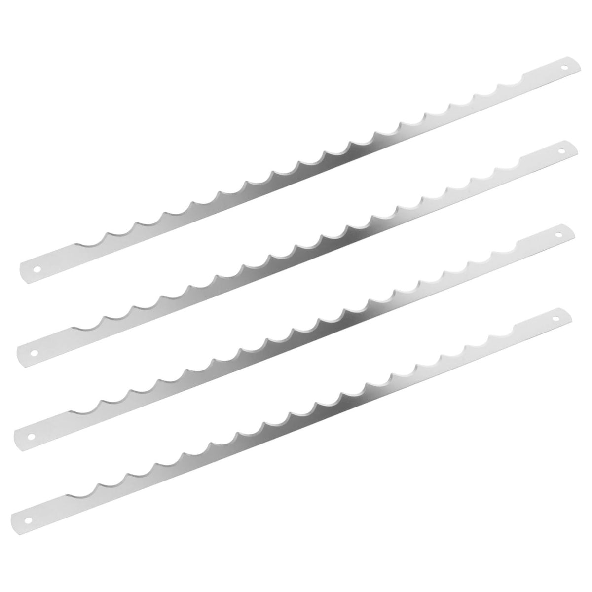 Serrated Bread Cutter Blades Metal 4pcs Replacement for Baguette