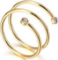 Jewelers Stainless Steel Braided Wrap Wave Stacking Promise Statement Cocktail Party Ring