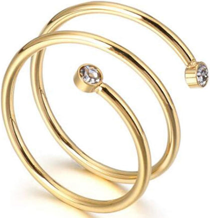 Jewelers Stainless Steel Braided Wrap Wave Stacking Promise Statement Cocktail Party Ring