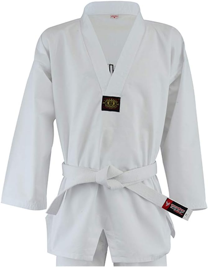 Taekwondo Uniform, TKD Uniform, Dobok, 8oz Poly/Cotton, White Belt Included