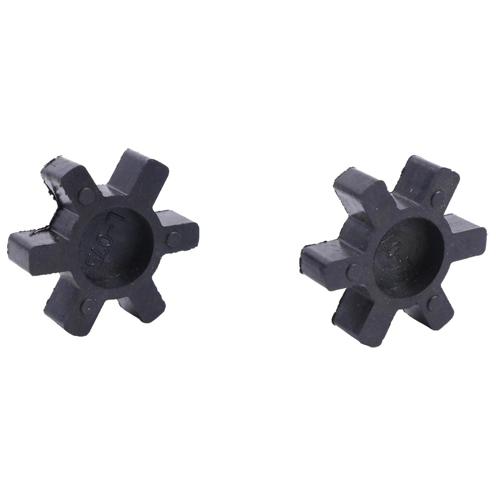 4X Black Flexible Solid Type NBR Rubber Spider Center Inserts Compatible with L075 Lovejoy Martin L Jaw Coupling