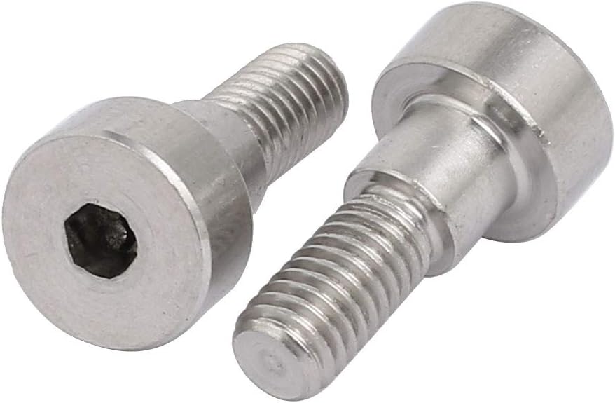 uxcell 5pcs 304 Stainless Steel Hex Socket Shoulder Bolt 6mm Shoulder Dia 5mm Shoulder Length M5 Thread