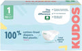 Kudos Chlorine Free Cotton - Lined Premium Diapers - Size 1, 70 Count, 7-12 lbs - (Pack of 1)