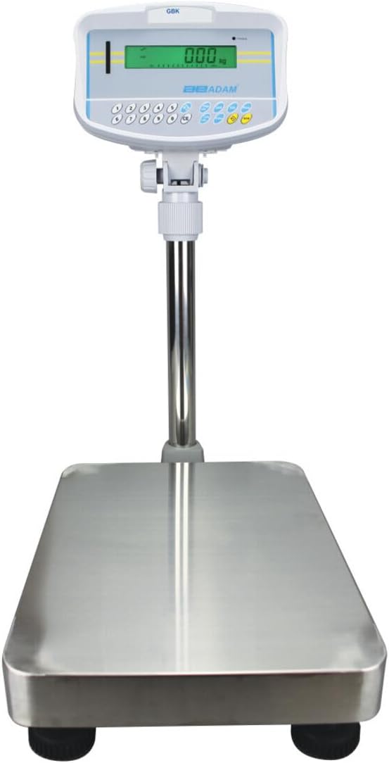 Durable Bench & Floor Scale 300lb Capacity with Backlit LCD & RS-232 Interface for Use