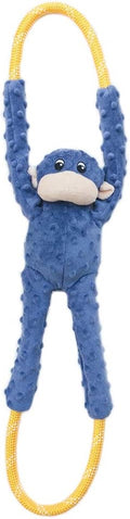 RopeTugz Durable Dog Pull Rope Toy - Blue Monkey