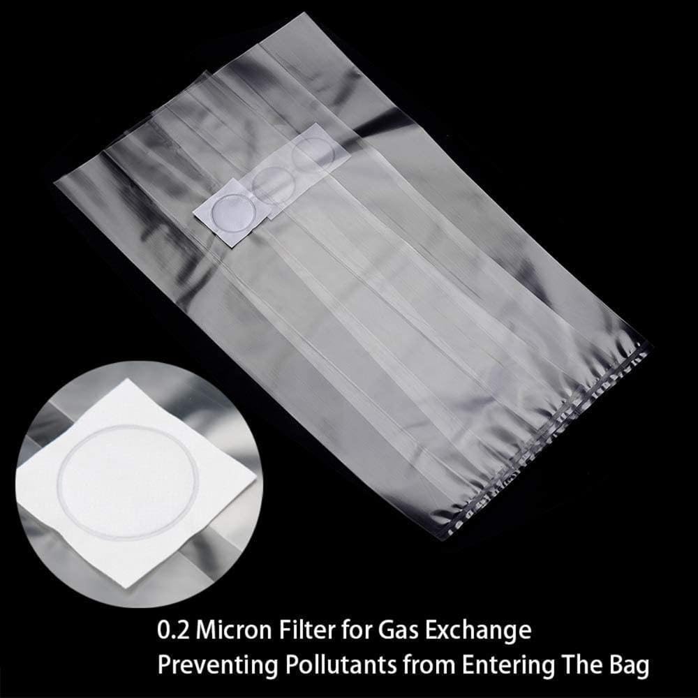 20 Pack Mushroom Growing Bags,Thick Mushroom Spawn Bags, Durable Tear-Resistant Mushroom Grow Bags with 0.2 Micron