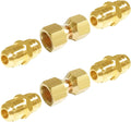Joywayus 6 Pcs Brass 3/8" Flare Tube Fitting Kit Coupling Gas Union Adapter