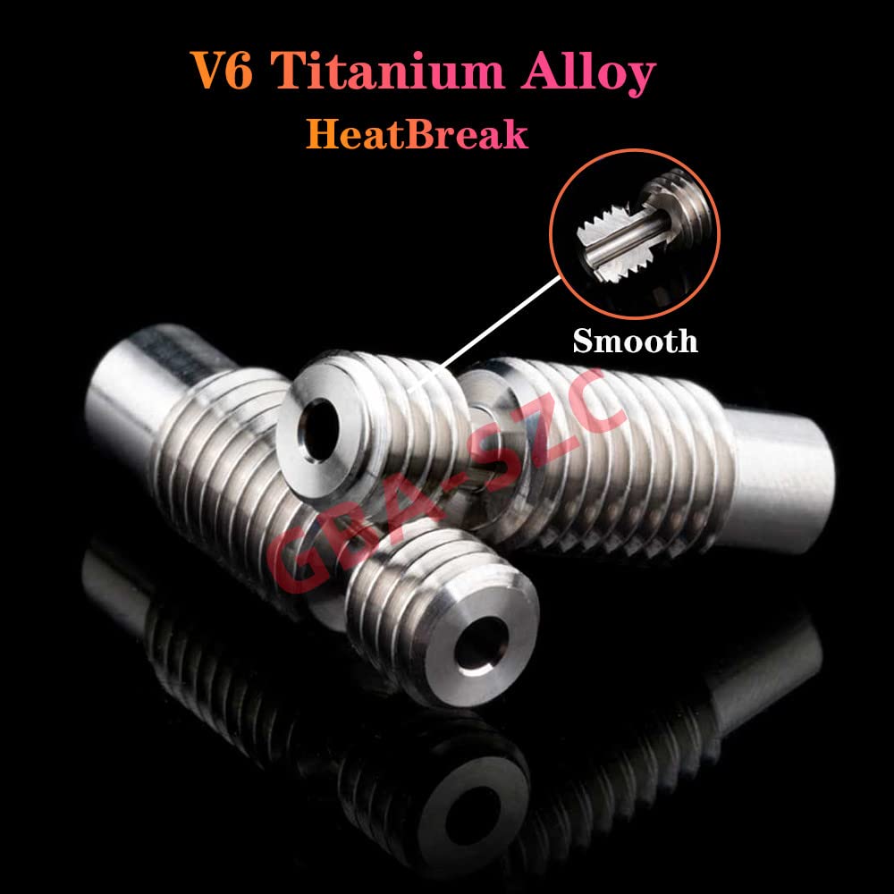 V6 Volcano Hotend All Metal Kit,Heatsink,Heater Block Titanium Alloy Heatbreak,Volcano Hardened Stee Nozzle for V6