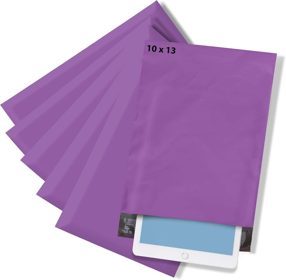 Medium Poly Mailers 10x13, Solid Purple Shipping Bags - Tear And Puncture Free Poly Bags - Water Resistant Mailing