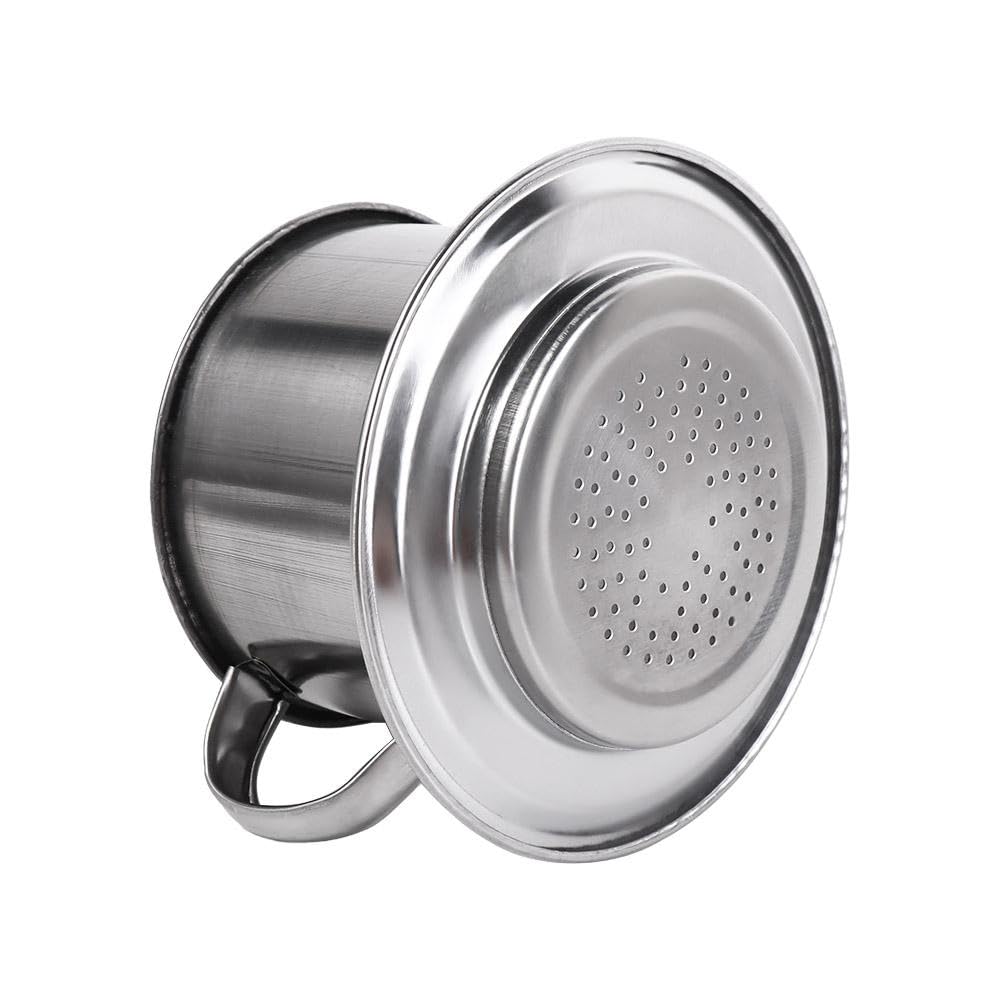 Generic Stainless Steel 100ml Vietnamese Coffee Drip Filter Pot Pour Over Coffee Maker for Home Kitchen Office