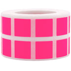Fluorescent Pink 1/2" Inch Square Adhesive Labels 1,000 Color Coding Dot Stickers for Efficient Inventory Management