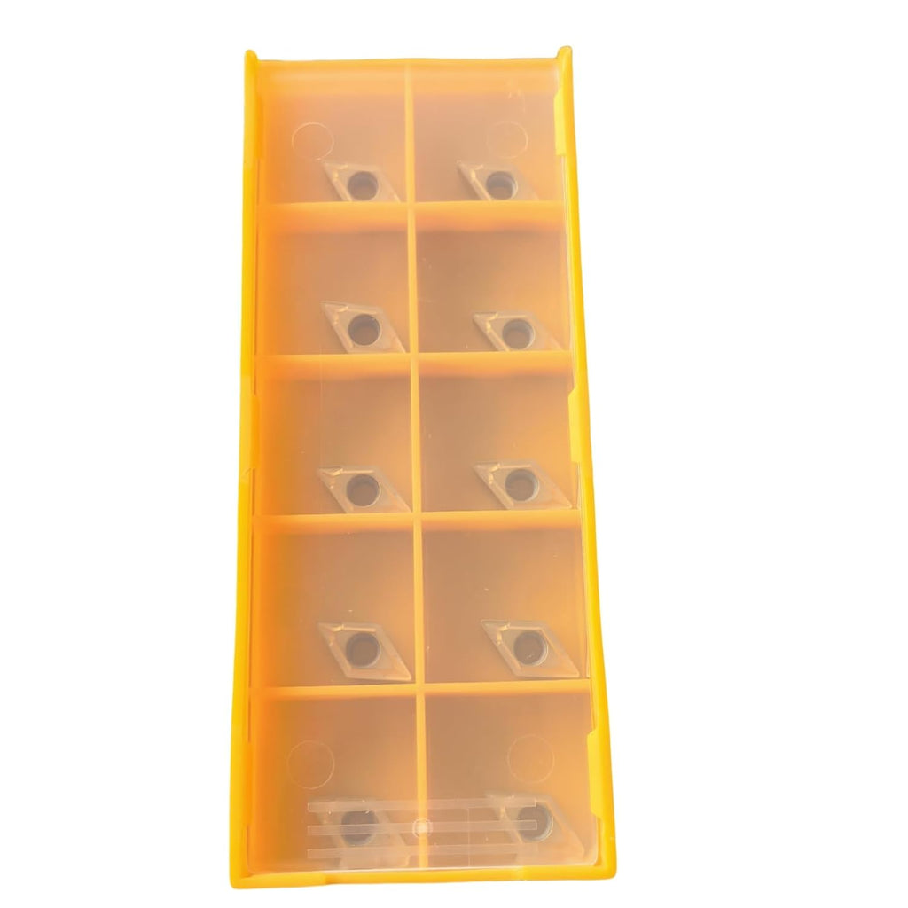10PCS DCMT070204 Carbide Turning Inserts,DCMT21.51 Insert CNC Lathe Carbide Cutters Inserts, for Lathe Turning Tool Holder Replacement Insert