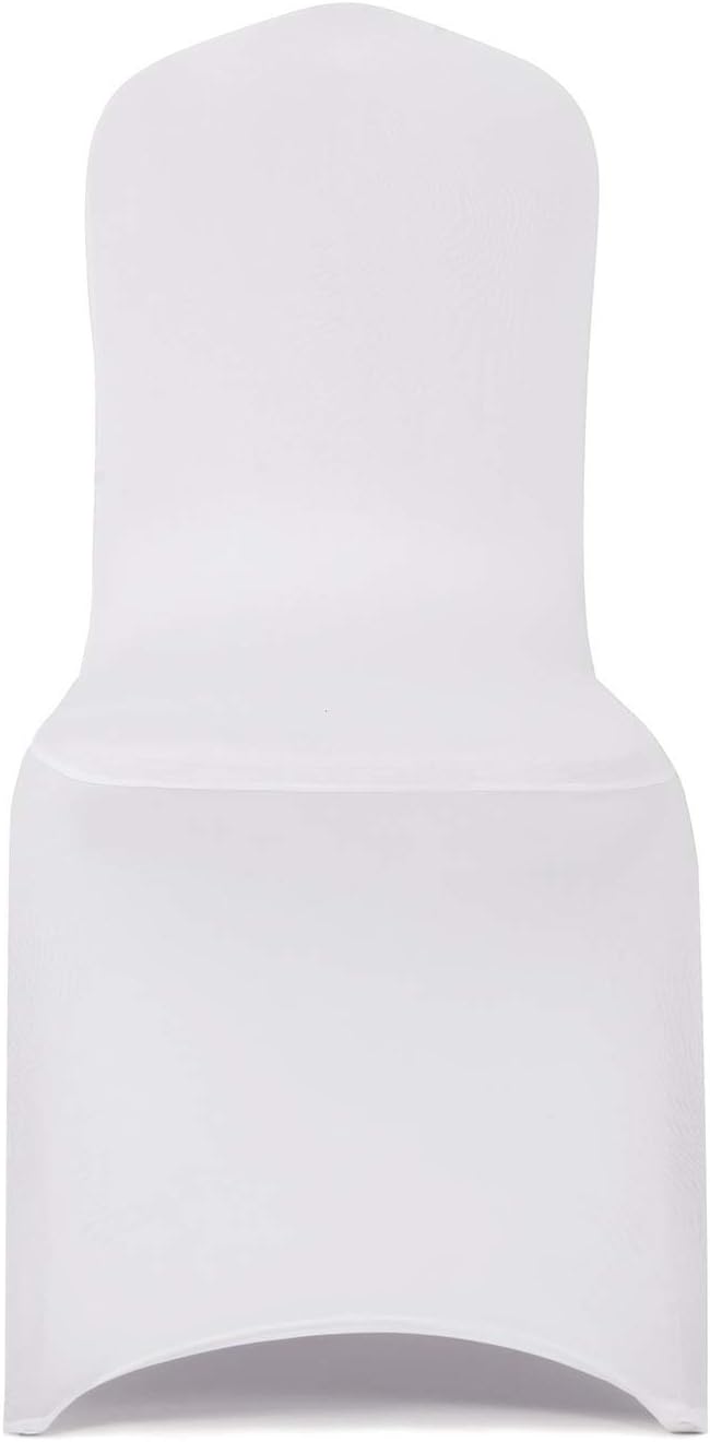 Stretch Spandex Chair Cover for Wedding Party Dining Banquet Event (White, 25)