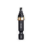 THINKWORK Step Drill Bit, HSS Single Size Step Drill Bit 1/8"-3/8", Mini Portable Unibit, 1/4" Hex Shank Step Bits for Soft Metal, Steel, Wood, Plastic