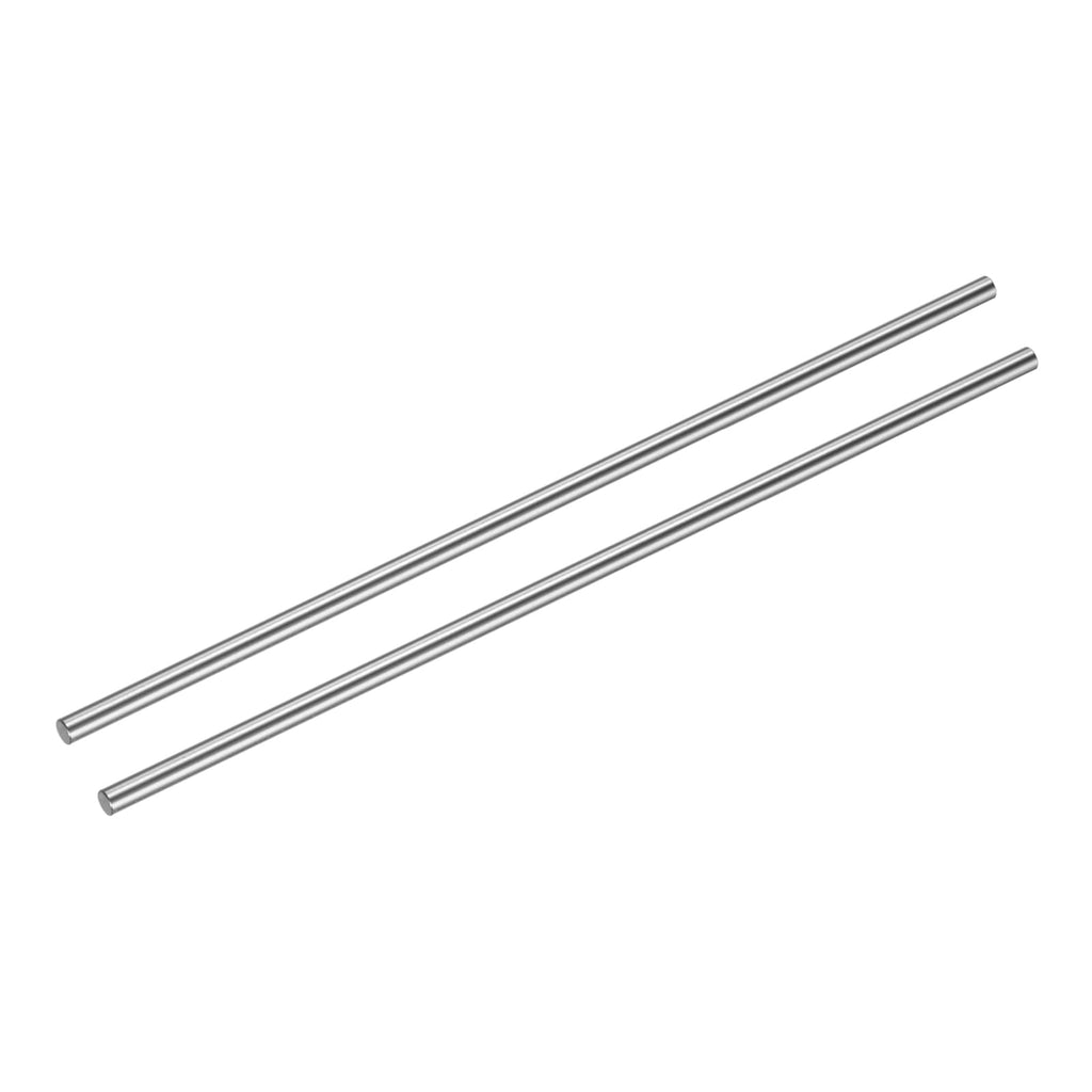 uxcell 2 Pcs Linear Motion Rod Shaft Guide 8mm x 380mm (0.315" x 14.96") Case Hardened Steel Chrome Plated, Metric Linear Rail Rod for 3D Printer, CNC Machine