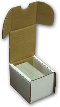 100-Count Trading Card Storage Box | Cardboard Organizer for Sports & Gaming Cards | Easy Assembly Required