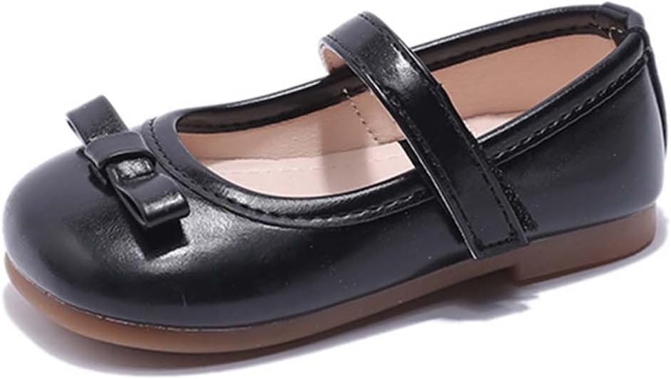 Girls Mary Jane Shoes School Uniform Flats Dress Shoes Church (Little/Big Kids) Easy On PU Ballet Flat Shoe