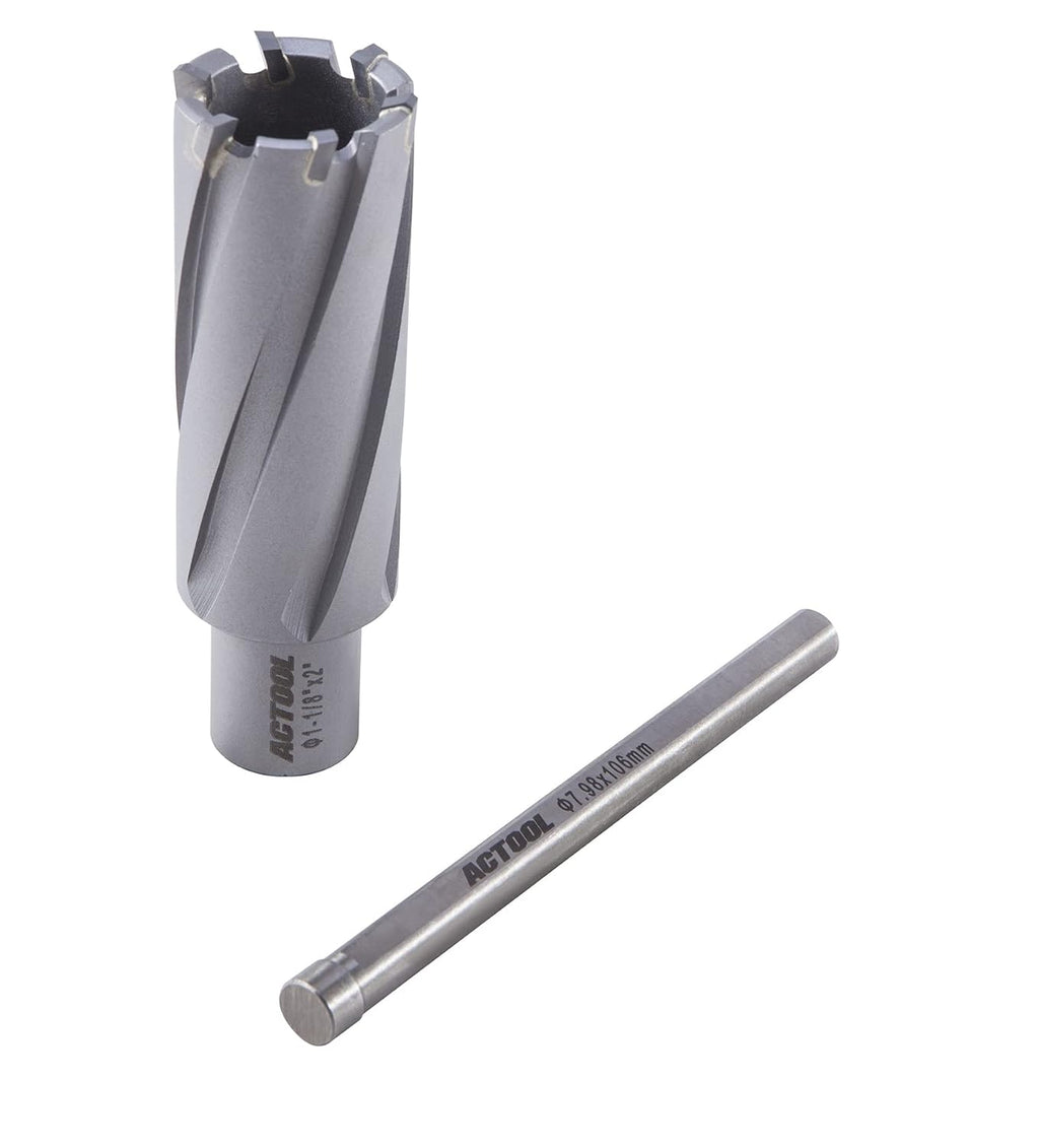 1-1/8'' Diameter x 2'' Depth of Cut Carbide Tipped TCT ANNULAR Cutter with 3/4'' Weldon Shank
