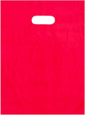 12x15 Red Die Cut Handle Plastic Shopping Bags 100/cs