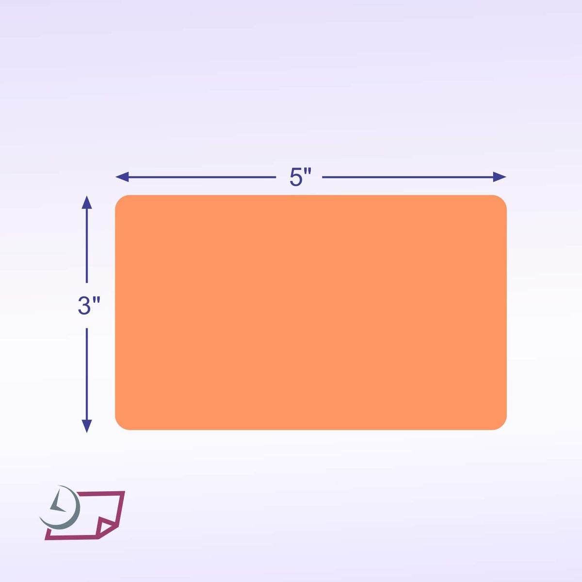 500 Rectangle Stickers, Color Coding Labels Roll, (3" x 5")