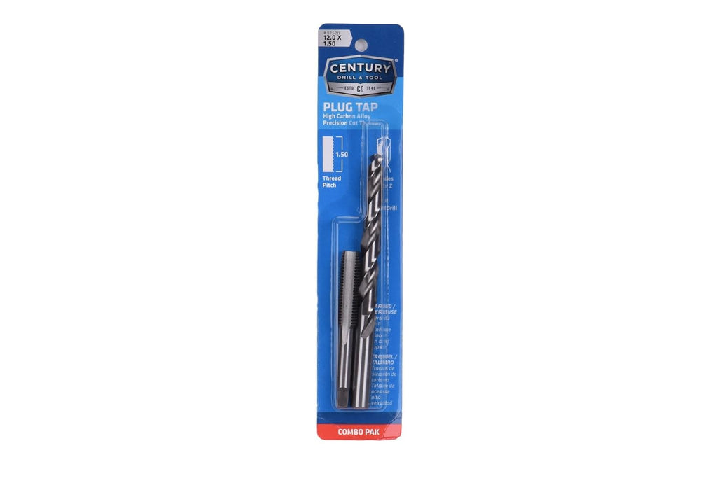 Century Drill & Tool 97520 Metric Tap & Drill Combo Pack, 12.0 X 1.50