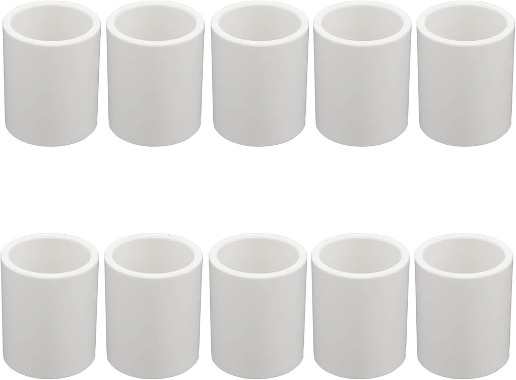 10 Pcs 3/4 Inch PVC Pipe Coupling