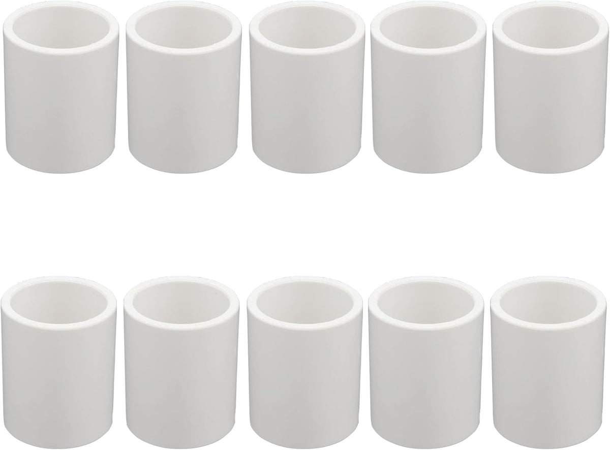 10 Pcs 3/4 Inch PVC Pipe Coupling