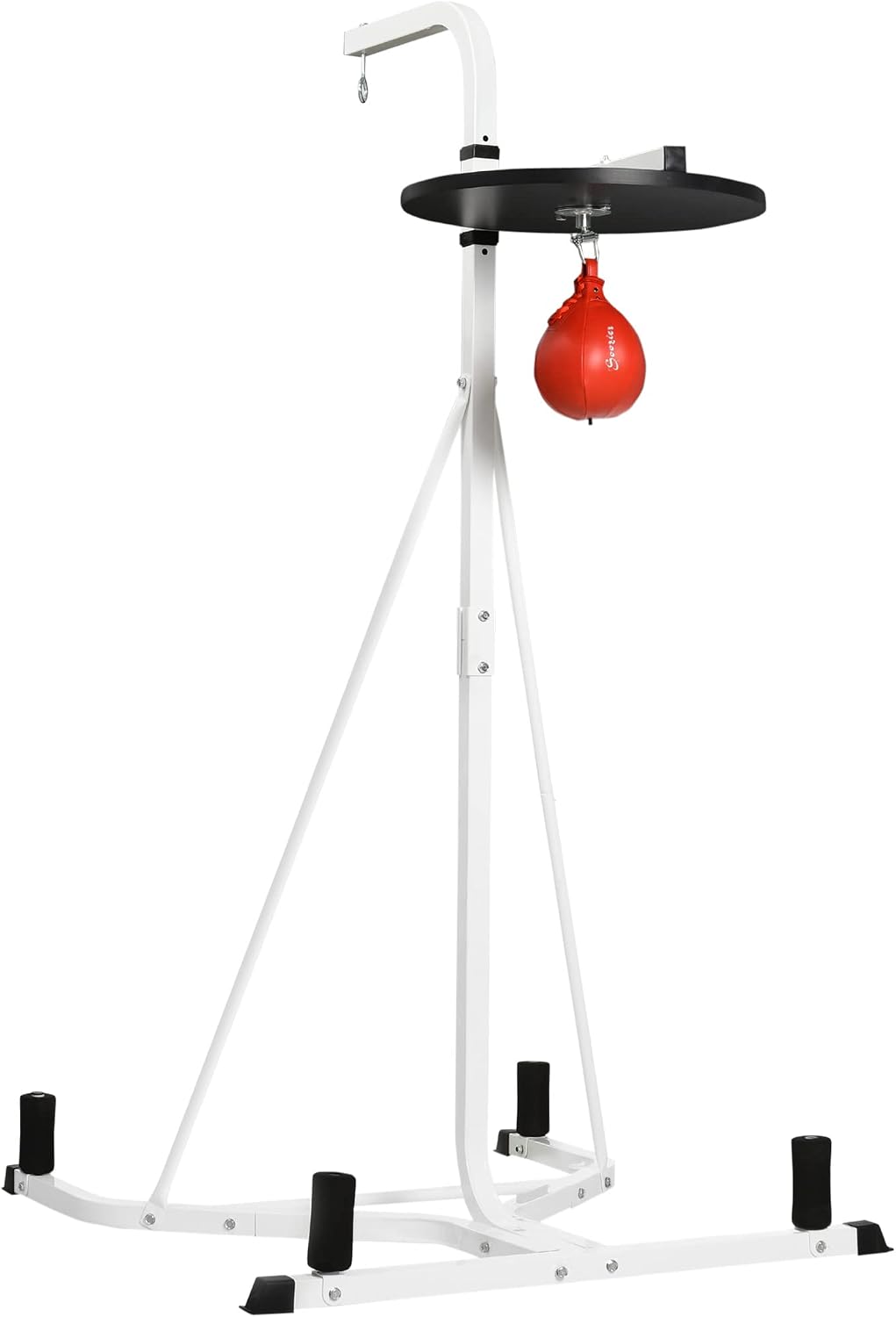2-in-1 Boxing Training Stand: Heavy Bag & Speedbag Set, Adjustable Height & Weighted Base for Home Gym