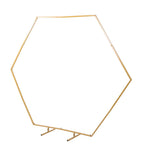 Hexagonal Wedding Arch Stand 6.56ft Wide Metal Backdrop Frame