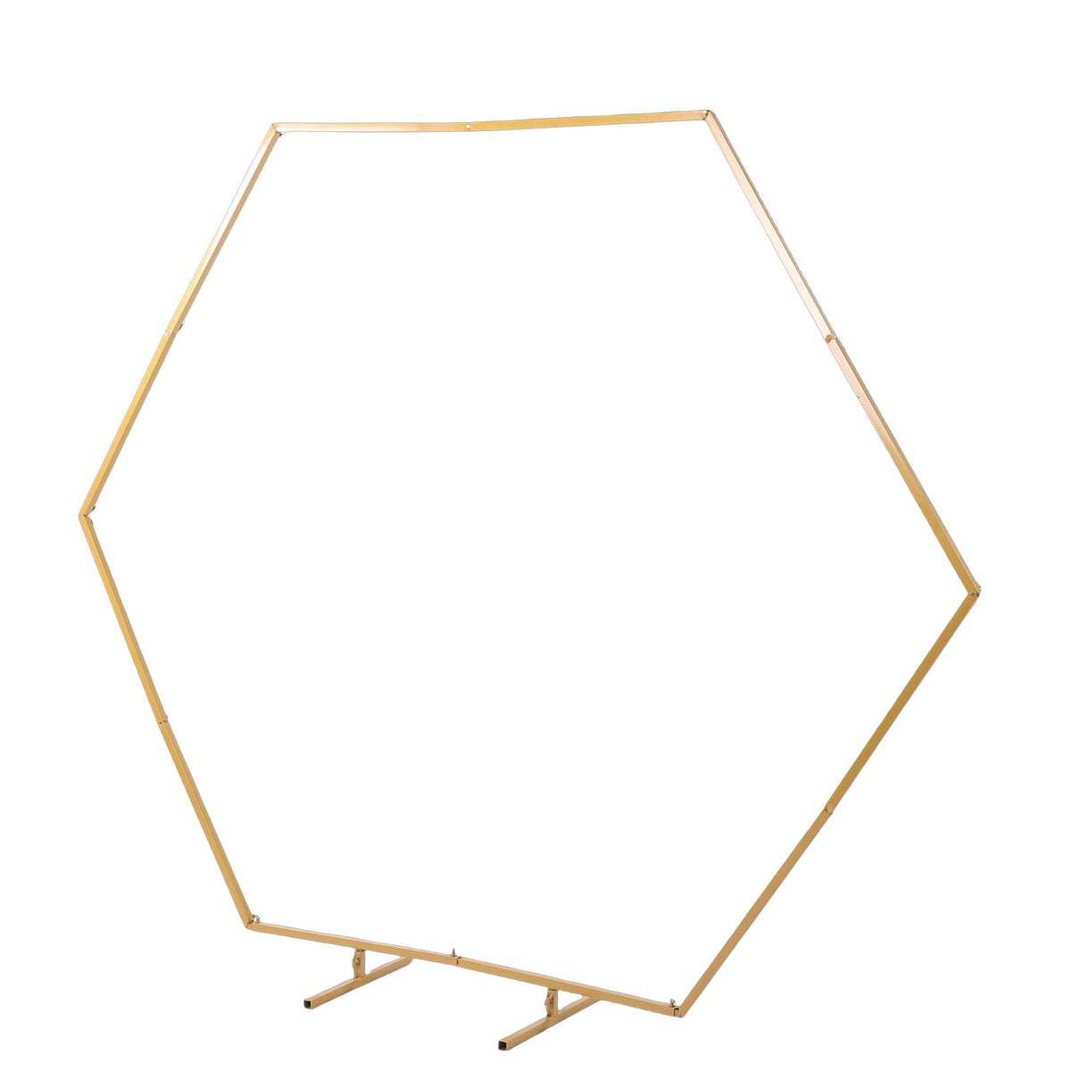 Hexagonal Wedding Arch Stand 6.56ft Wide Metal Backdrop Frame