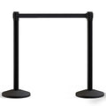 Retractable Belt Stanchions, 2-Pack, 11 Ft Black
