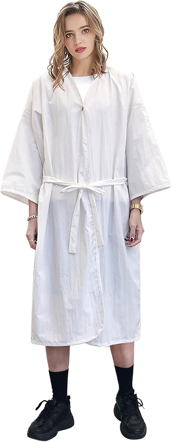Spa Robe Beauty Salon Smock for Women Kimono Client Uniform Polyester
