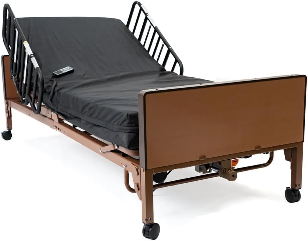 MedPlus Scratch-Resistant Fully-Electric Homecare Hospital Bed (36in x 80in, 169 lbs, 450 lbs Weight Capacity)